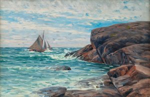 Voilier au bord de la rive